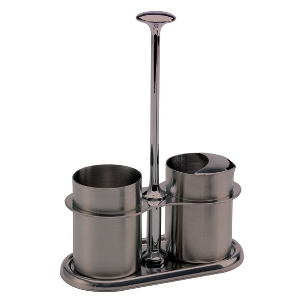 Cream & Sugar Caddy Set, 4 Ounce, Dark Tungsten